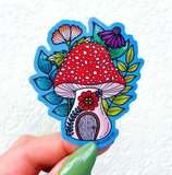 Mushroom House Sticker
