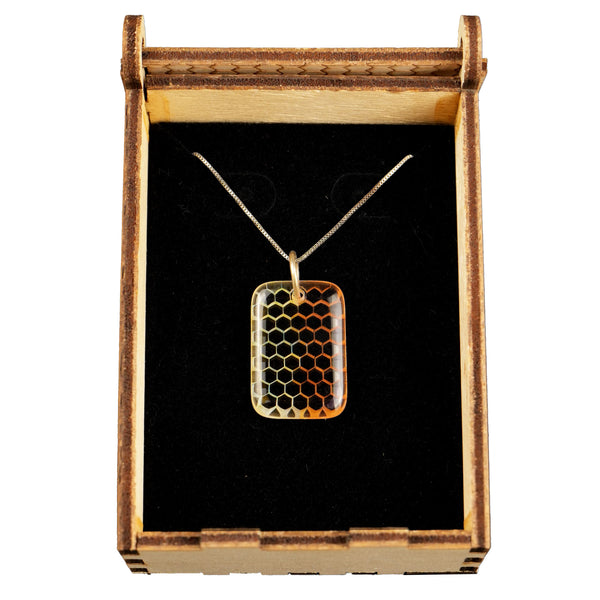 Teurfs • Rectangle Honeycomb Pendant