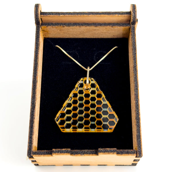 Teurfs • Triangle Honeycomb Pendant