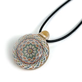 JH Glass • Geometric Dotwork Pendant Lg