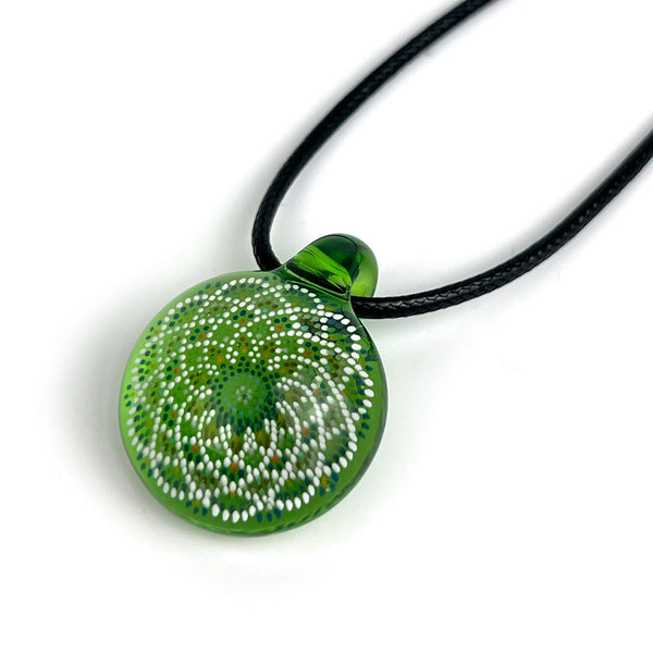 JH Glass • Geometric Dotwork Pendant #2