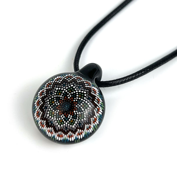 JH Glass • Geometric Dotwork Pendant #1