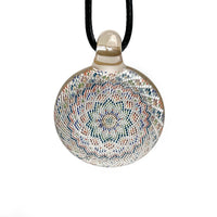 JH Glass • Geometric Dotwork Pendant Lg