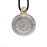 JH Glass • Geometric Dotwork Pendant Lg